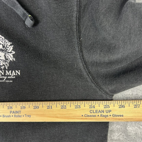 Econscious Hoodie Green Man Legendary Ales Black 2XL Asheville NC Full Zip - Picture 6 of 7